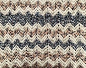 Crocheted Baby Afghan / Blanket - Comfy Cotton Blend - Lap Blanket
