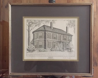 Vintage 1980’s Grouseland Lithograph - Framed