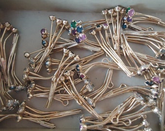 Vintage Ox Brand Quality Rhinestone Buttons - Lot of 34