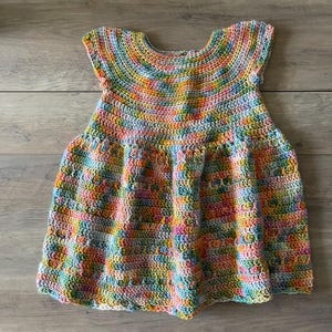 Handmade Girl’s Dress in Multi Colors 3-4 Years