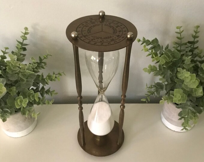 Vintage Solid Brass Nautical Hour Glass Sand Timer Etsy