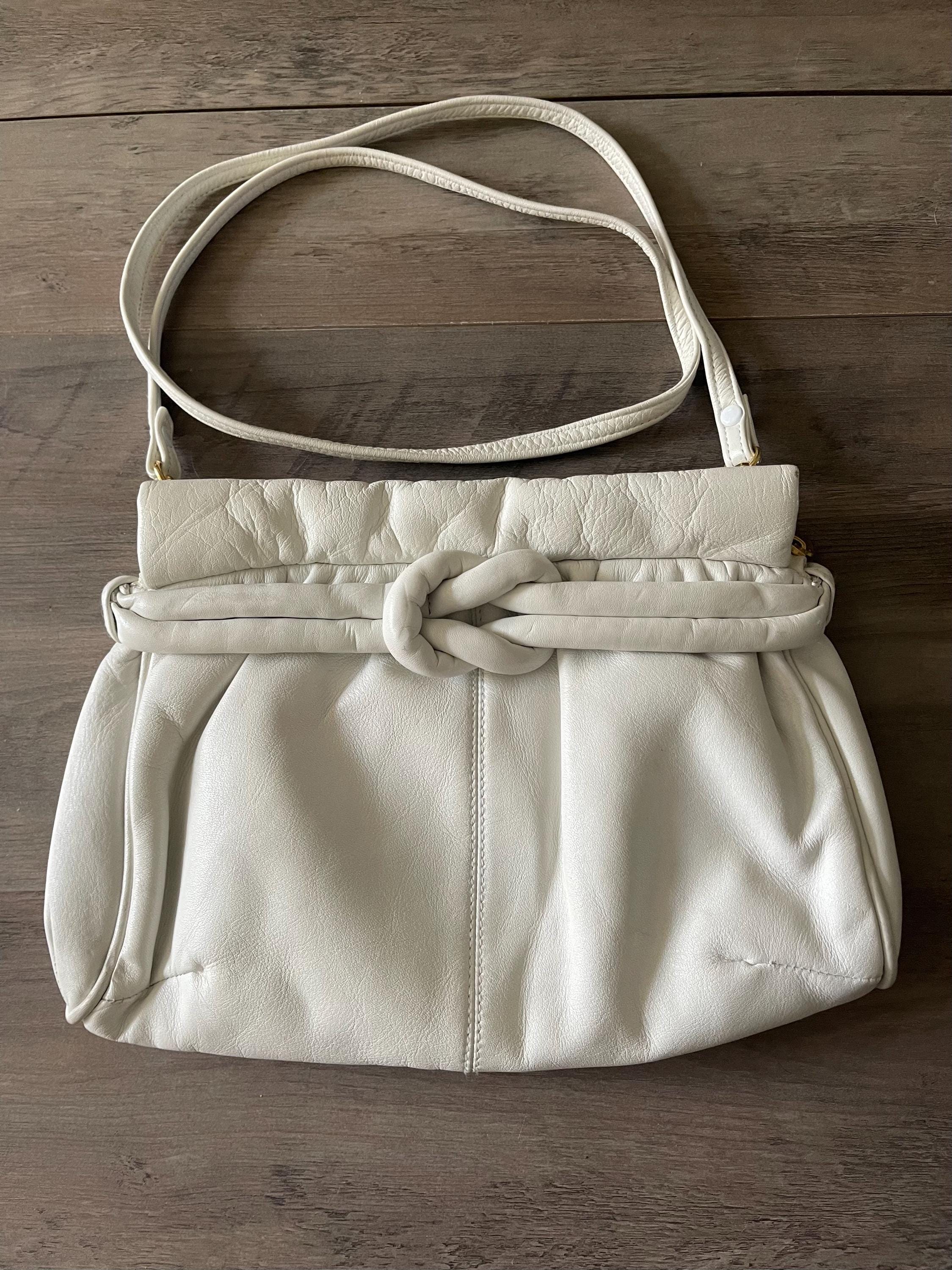 Vintage Tignanello White Leather Pocketbook - Purse - Etsy display picture 1
