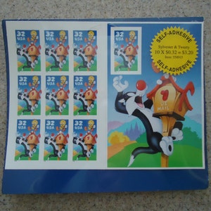 Sylvester and Tweety Postage Stamps image 1