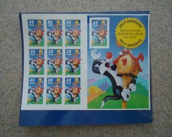 Sylvester and Tweety Postage Stamps