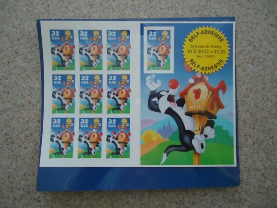 Sylvester and Tweety Postage Stamps