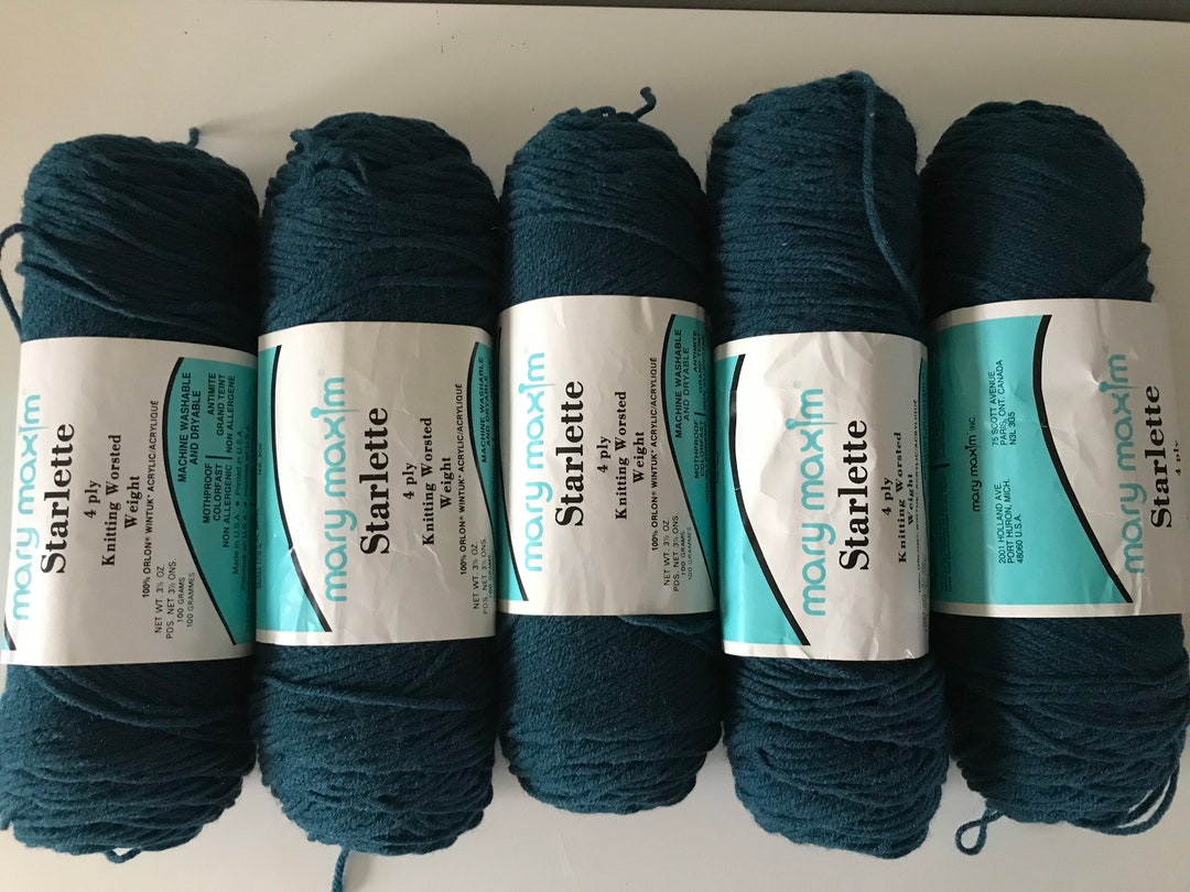 Vintage Mary Maxim Starlette Yarn - Lot of 5 Skeins - Etsy