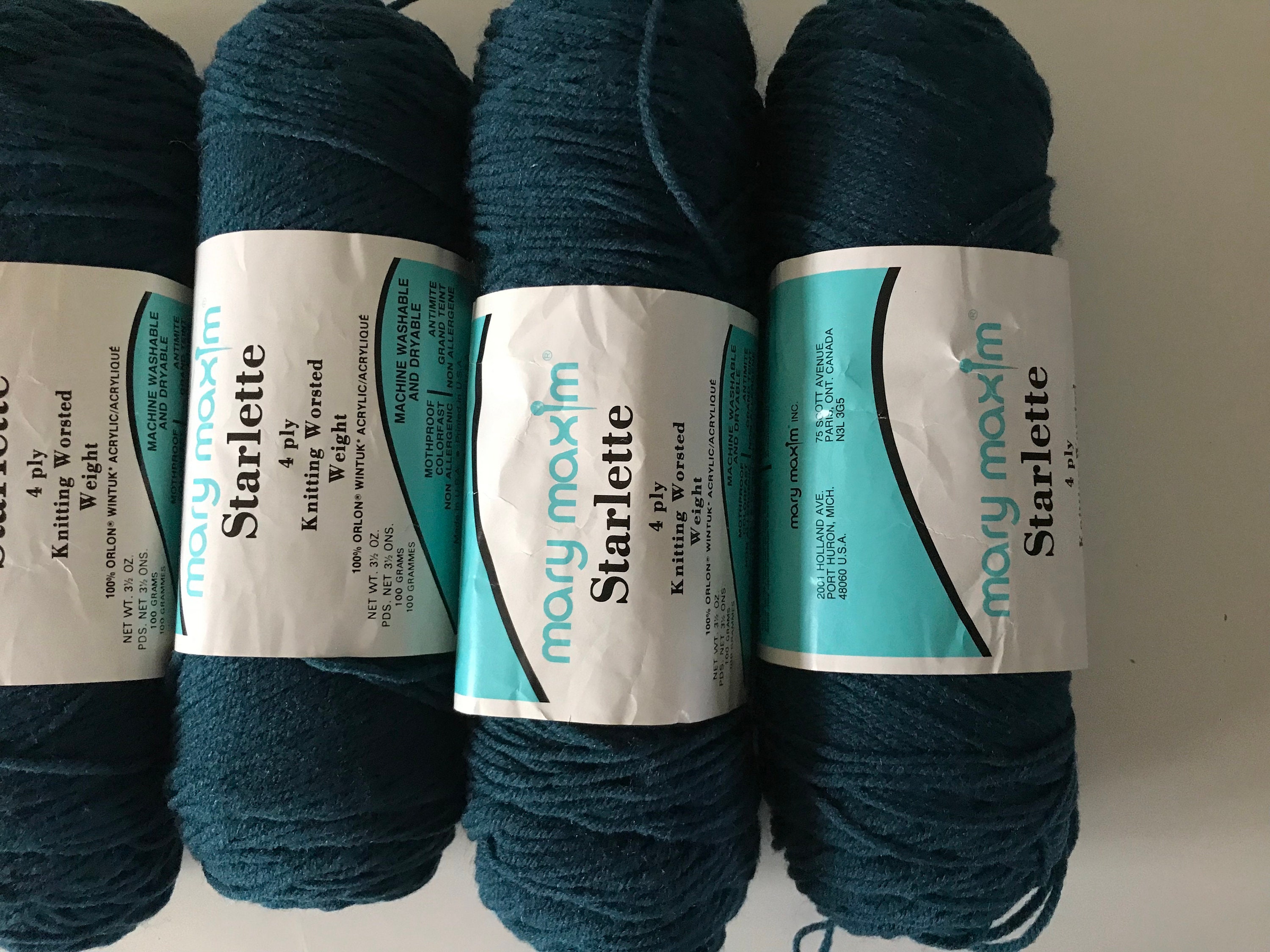Vintage Mary Maxim Starlette Yarn - Lot of 5 Skeins - Etsy
