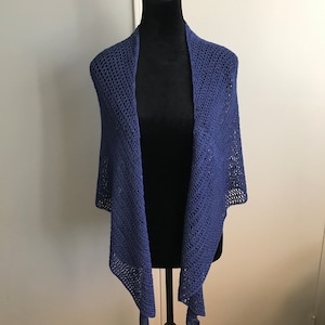 Handmade Woman’s Shawl in Blue