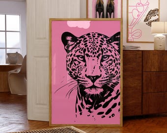 Pink Cheetah Print Poster: Trendy Glam Wall Art (Digital Download)