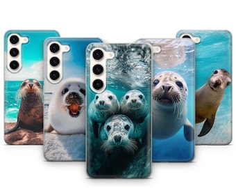 Sea Seal Phone Case Cute Baby Seals Fit For Samsung Galaxy S26 Ultra S25 FE S24 Plus S23 S22 S21 S20 A17 A16 A26 A37 A36 A55 A57