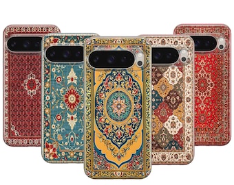 Capa de telefone para tapete de parede persa, tapetes retrô vintage, capa para Google Pixel 10 ProXL 9 Pro 8 7, capas para Samsung Galaxy S25 S24 S23 S22 S21 S20 Ultra Plus