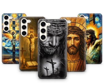 Capa para celular com Bíblia Cristã e Jesus Cristo para Samsung Galaxy S26 Ultra S25 FE S24 Plus S23 S22 S21 S20 A17 A16 A26 A37 A36 A55 A57