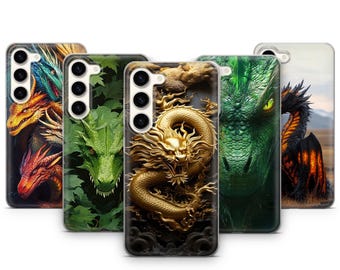 Funda para teléfono con diseño de dragón de la tierra, fantasía mítica, compatible con Samsung Galaxy S26 Ultra, S25 FE, S24 Plus, S23, S22, S21, S20, A17, A16, A26, A37, A36, A55 y A57.
