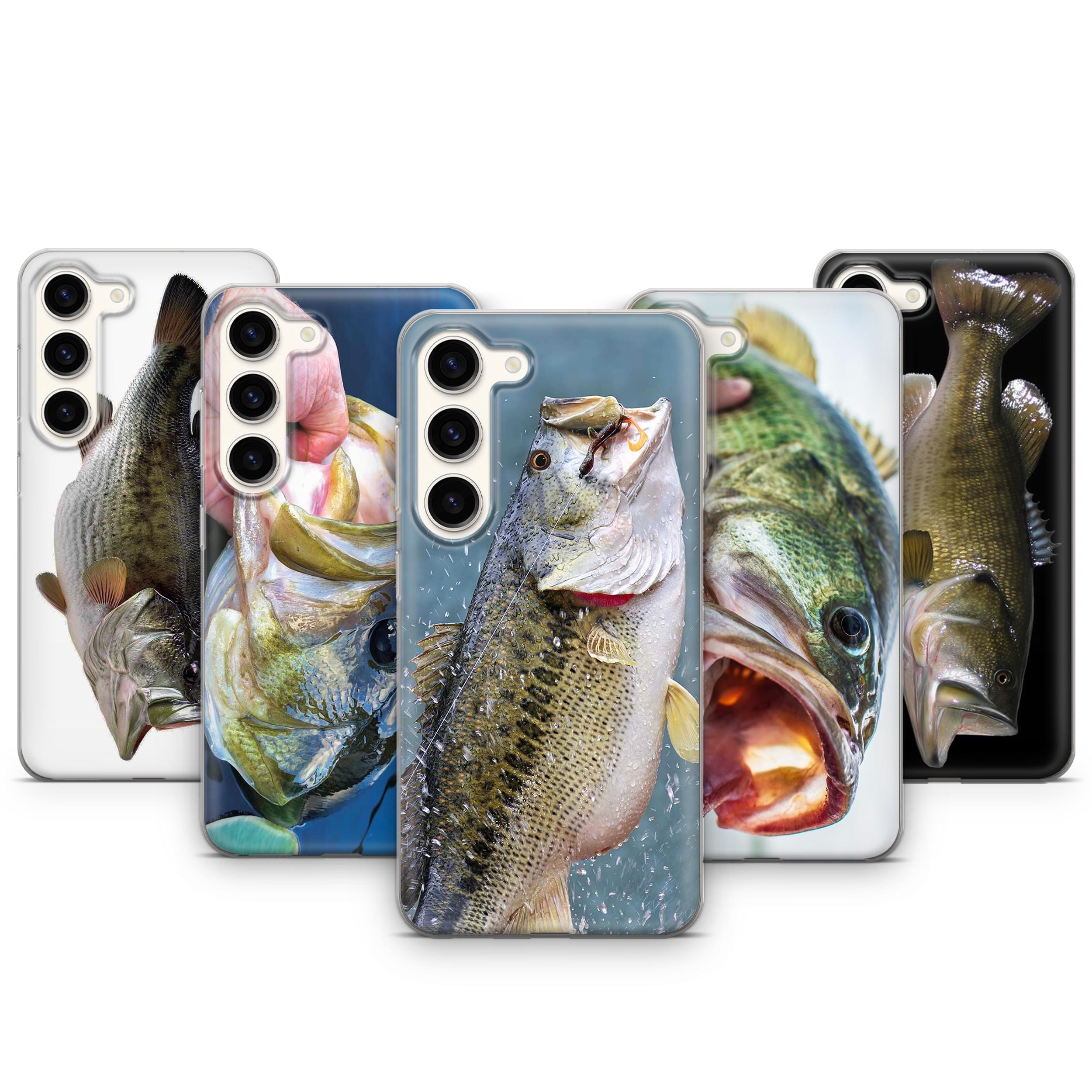 Capa de telefone gigante de pesca com boca grande para Samsung Galaxy S25, S24, S23, S22, S21, S20, Z Fold5, Z Flip6, capa traseira