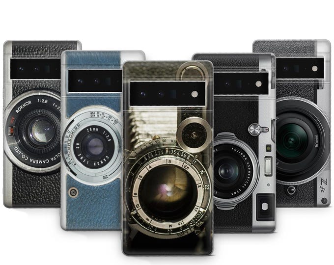 Vintage Camera Lens Phone Case Retro Photo Google Pixel Case 10 ProXL 9 Pro 8 7 Samsung Galaxy Cases S25 S24 S23 S22 S21 S20 Ultra Plus