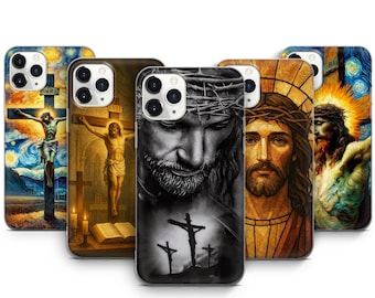 Capa de celular cristã com a Bíblia de Jesus Cristo para iPhone 17 ProMax 16Pro 15 Plus 14 13 Mini 12 11 X XS e Pixel 10ProXL 9 Pro 8