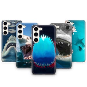 Killer Great White Shark Tooth Jaws Phone Case For Samsung Galaxy