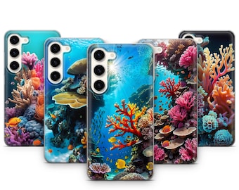 Sea Corals Phone Case Ocean Reef Decoration Fit For Samsung Galaxy S26 Ultra S25 FE S24 Plus S23 S22 S21 S20 A17 A16 A26 A37 A36 A55 A57