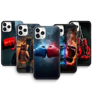 Box Mobilskal Boxningshandskar KO Fight Sport iPhoneskal 17 ProMax 16Pro 15 Plus 14 13 Mini 12 11 X XS & Pixel Skal 10ProXL 9 Pro 8