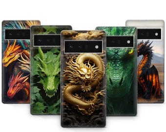 Earth Dragon Phone Case Fantasy Mythical Google Pixel Case 10 ProXL 9 Pro 8 7 Samsung Galaxy Cases S25 S24 S23 S22 S21 S20 Ultra Plus