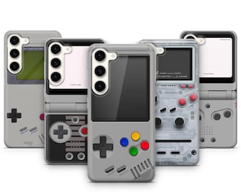 Capa para celular estilo Game Boy retrô, compatível com Samsung Galaxy S26 Ultra S25 FE S24 Plus S23 S22 S21 S20 A17 A16 A26 A37 A36 A55