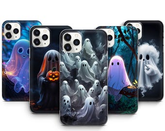 Cute Ghost Phone Case Scary Creepy Spirit iPhone Case 17 ProMax 16Pro 15 Plus 14 13 Mini 12 11 X XS & Pixel Cases 10ProXL 9 Pro 8