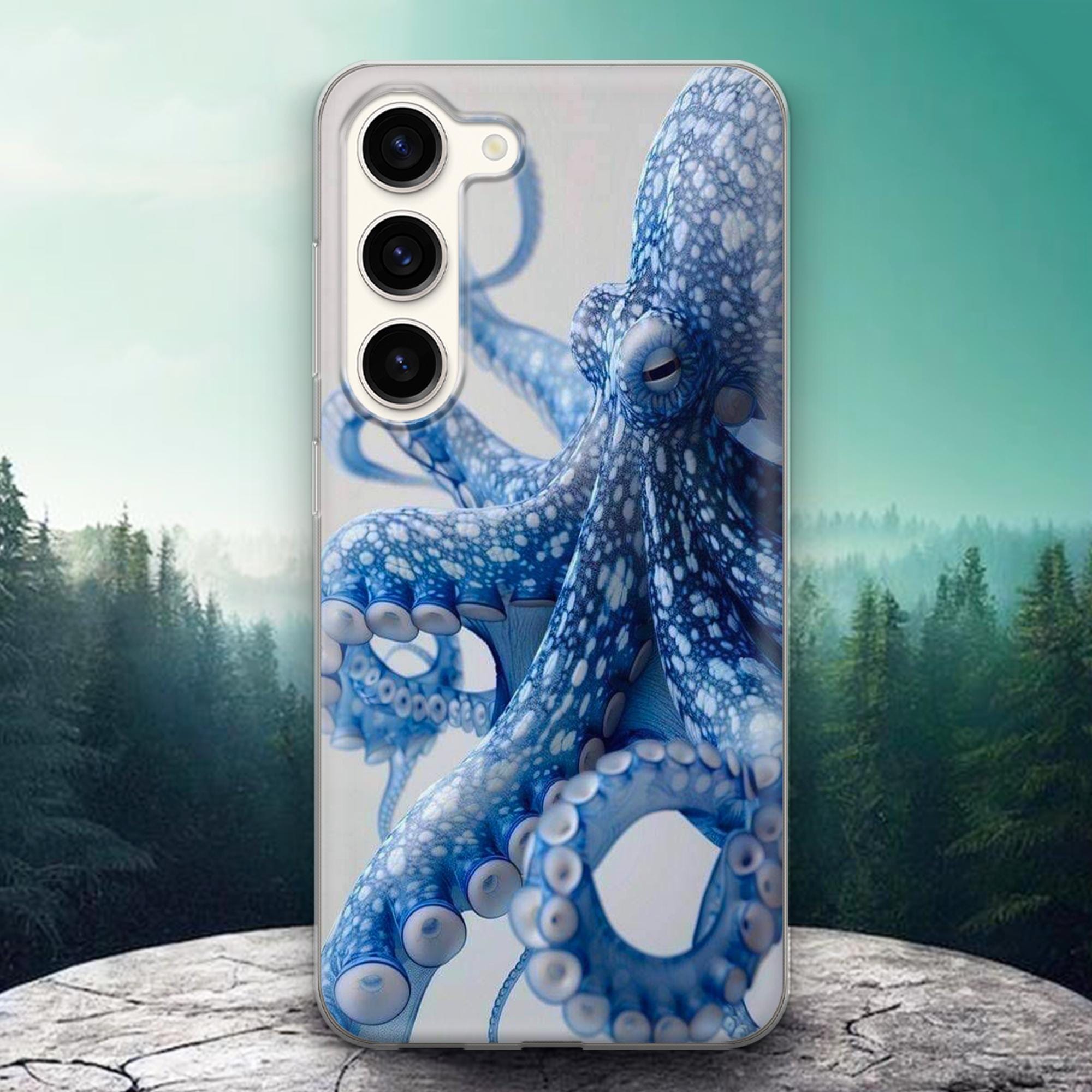 タコ柄のスマホケース 巨大クラーケン Samsung Galaxy S26 Ultra S25
