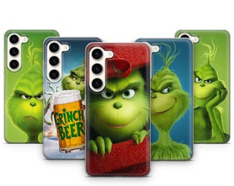Capa de celular Grinch roubada, desenho animado de Natal, compatível com Samsung Galaxy S26 Ultra S25 FE S24 Plus S23 S22 S21 S20 A17 A16 A26 A37 A36 A55 A57