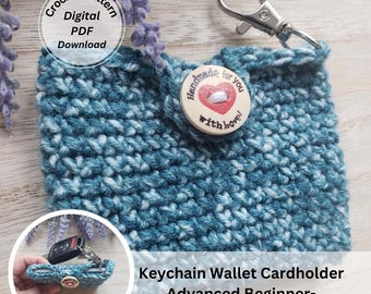 Keychain Cardholder Pattern, Crochet Pattern, Crochet Mini Wallet, Crochet Tutorial, DIY Crochet Gifts