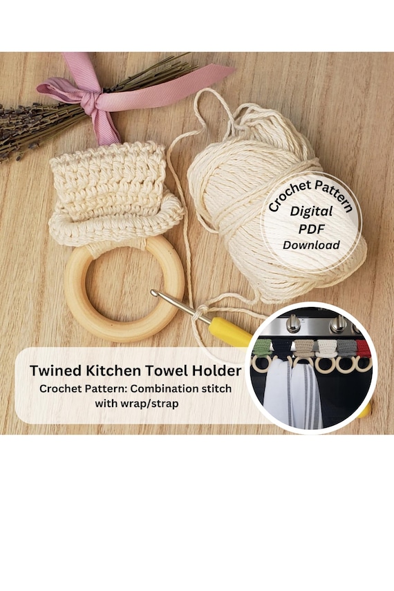 Crochet Pattern, Kitchen Towel Holder, Crochet Tutorial, DIY Crochet Gifts,