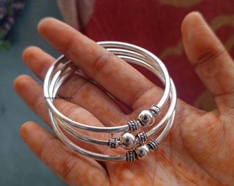 Sterling Silver West Indian Bangle Set – Caribbean Tribal Jewelry