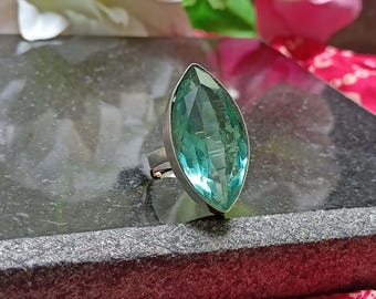 Aquamarine Ring, Women Ring, Gemstone Ring, 925 Silver Ring, Handmade Ring, Statement Ring, Aquamarine Jewelry, Dainty Ring, Gift For Her