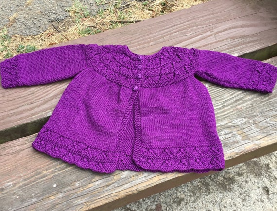 maroon baby cardigan
