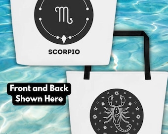 Scorpio Zodiac Tote Bag: Reversible Astrology Design