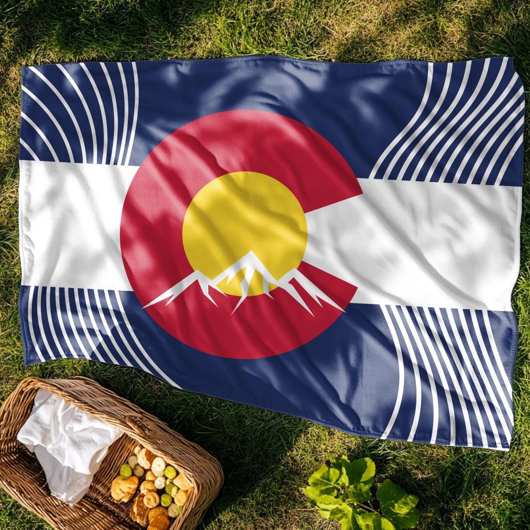 Colorado Flag Sherpa Blanket: Colorado-themed Throw - Etsy