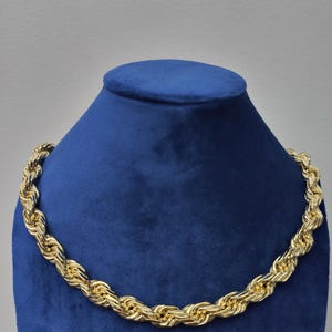 24.5 Inch Rope Chain 10k Yellow Gold.
