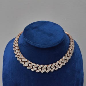 Cuban Necklace 10k Rose Gold 22.25&quot;.