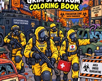Alien Biohazard Halloween Coloring Book | Alien Horror & Biohazard Monsters | Adult Coloring Book | 37 Printable Pages | Digital Download |
