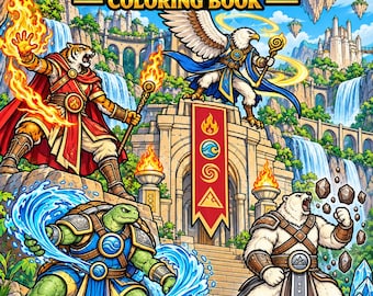 Kroniki Animorpha, część I | Wojownicy ze świata zwierząt fantasy | Kolorowanka dla dorosłych | 45 stron do druku | Pobierz cyfrowo | Animorph Grim Spectrum