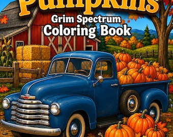 Cozy Vintage Pumpkins Coloring Book | Fall Pumpkin Coloring Book | Adult Coloring Book | 45 Printable Pages | Digital Download |GrimSpectrum