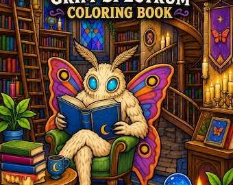 Cozy Cryptid Coloring Book | Cozy Cryptids | Adult Coloring Book | 45 Printable Pages | Digital Download | Grim Spectrum
