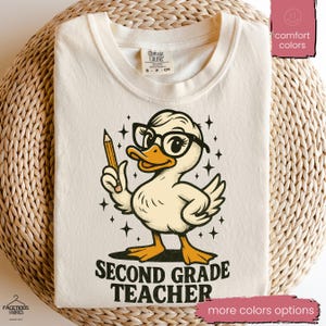 Comfort Colors® Second Grade Teacher Shirt, Back to School 2nd Grade Tee, Teacher Appreciation Gift, Cute Elementary School