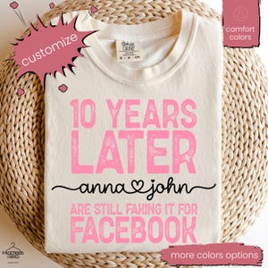 10th Wedding Anniversary Gift for Husband, Best Husband since 2015 Shirt, 10 Year Wedding Anniversary Tee for Him, Married for 10 Years Tee