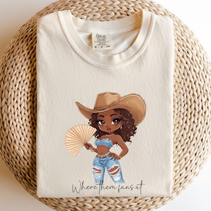 Where Them Fans At, Boots On The Ground Black Cowgirl Cowboy T-Shirt, Trail Ride Rodeo Apparel, TikTok Dance Trend, Southern Cowgirl