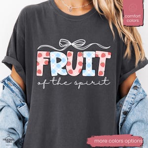 Fruits of the Spirit Comfort Colors® Shirt, Christian Shirts Gifts for Women, Botanical Shirt, Fruit Shirts, Christian Apparel, Trendy Shirt