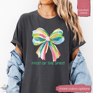 Fruits of the Spirit Comfort Colors® Shirt, Christian Shirts Gifts for Women, Botanical Shirt, Fruit Shirts, Christian Apparel, Trendy Shirt