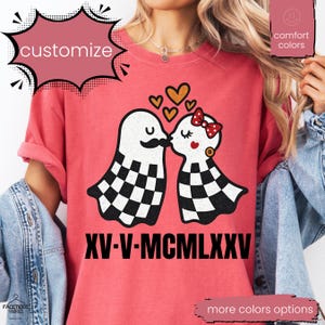 Personalized Roman Numeral T-shirt, Comfort Colors® Custom Anniversary Date Shirt, Matching Couples Outfit, Honeymoon Shirt, Wedding Tee