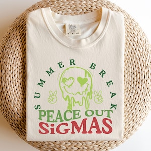 Funny Last Day Teacher Shirt, Peace Out Sigmas T-shirt, Gen Z Slang Tee, Skibidi Summer Shirt, Middle School Teacher Gift, End of School Tee