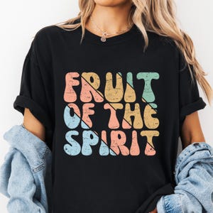 Fruits of the Spirit Comfort Colors® Shirt, Christian Shirts Gifts for Women, Botanical Shirt, Fruit Shirts, Christian Apparel, Trendy Shirt