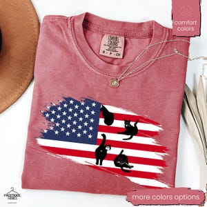 onafhankelijkheidsdag kattenshirt, patriottische kat, 4 juli kat, kattenliefhebber cadeau, 4 juli, Amerika shirt, Memorial Day shirt, VS shirt